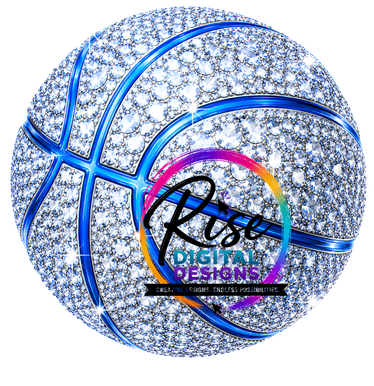 HD Bling Basketball & Star – Blue Diamond Sports Set
