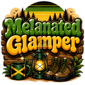 Melanated Glamper PNG | Jamaican Camping Digital Illustration | Black Camper Design | Jamaica Glamping Graphic | Camping T-Shirt Design