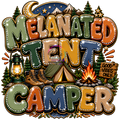 HD Earth toned Melanated Tent Camper PNG | Camping Digital Download