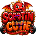 Scootin Cutie Dragon PNG | Cute Red Dragon Scooter Digital Download | High Resolution Transparent PNG